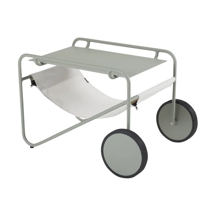 Mesa auxiliar Poul Table - Dusty green-off white, 72x44 cm - Brafab