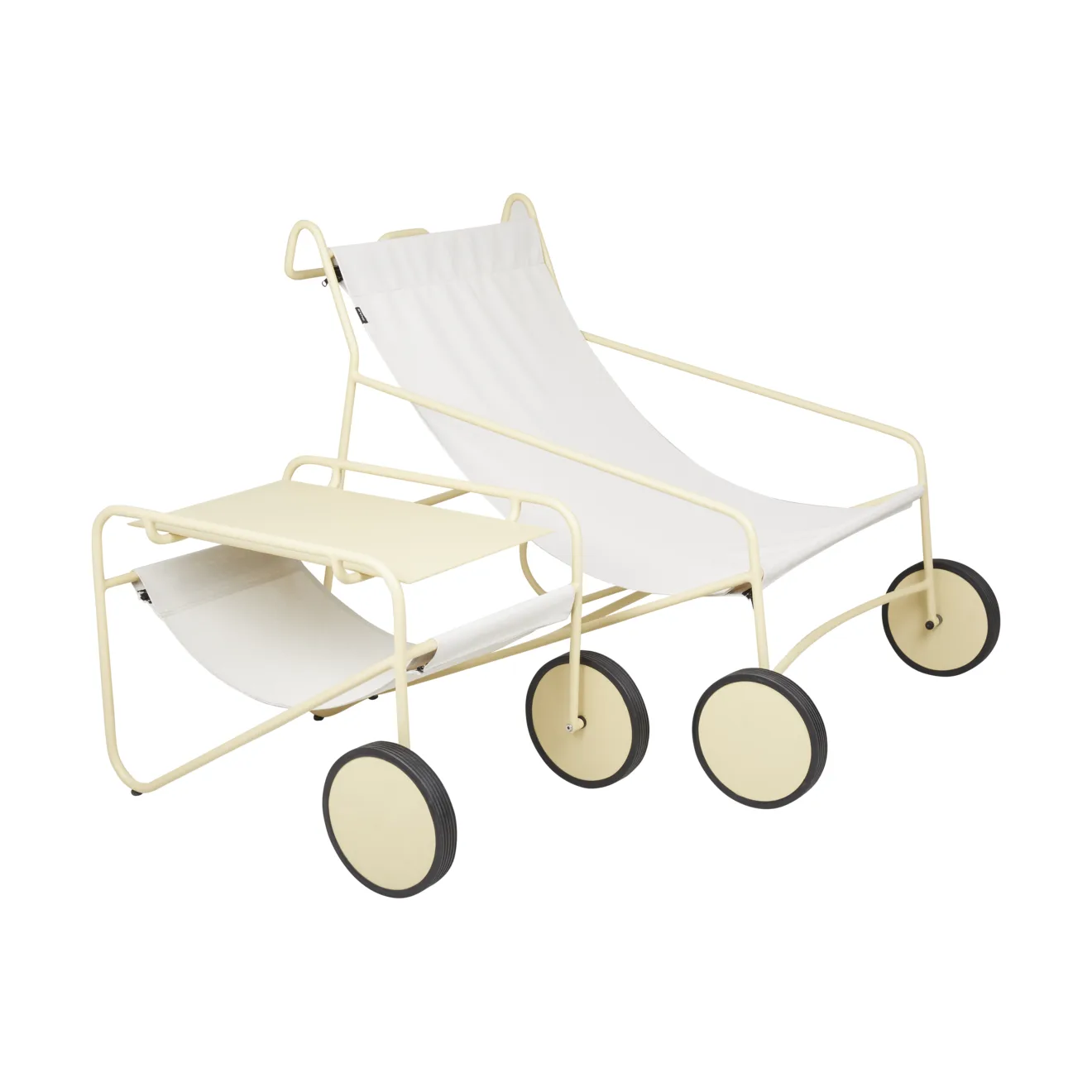 Mesa auxiliar Poul Table, Lemon-off white, 72x44 cm Brafab