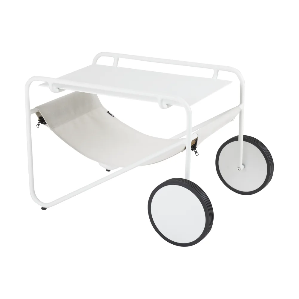 Mesa auxiliar Poul Table, White-off white, 72x44 cm Brafab