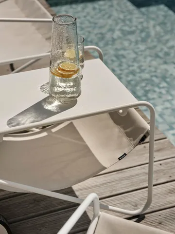 Mesa auxiliar Poul Table - White-off white, 72x44 cm - Brafab