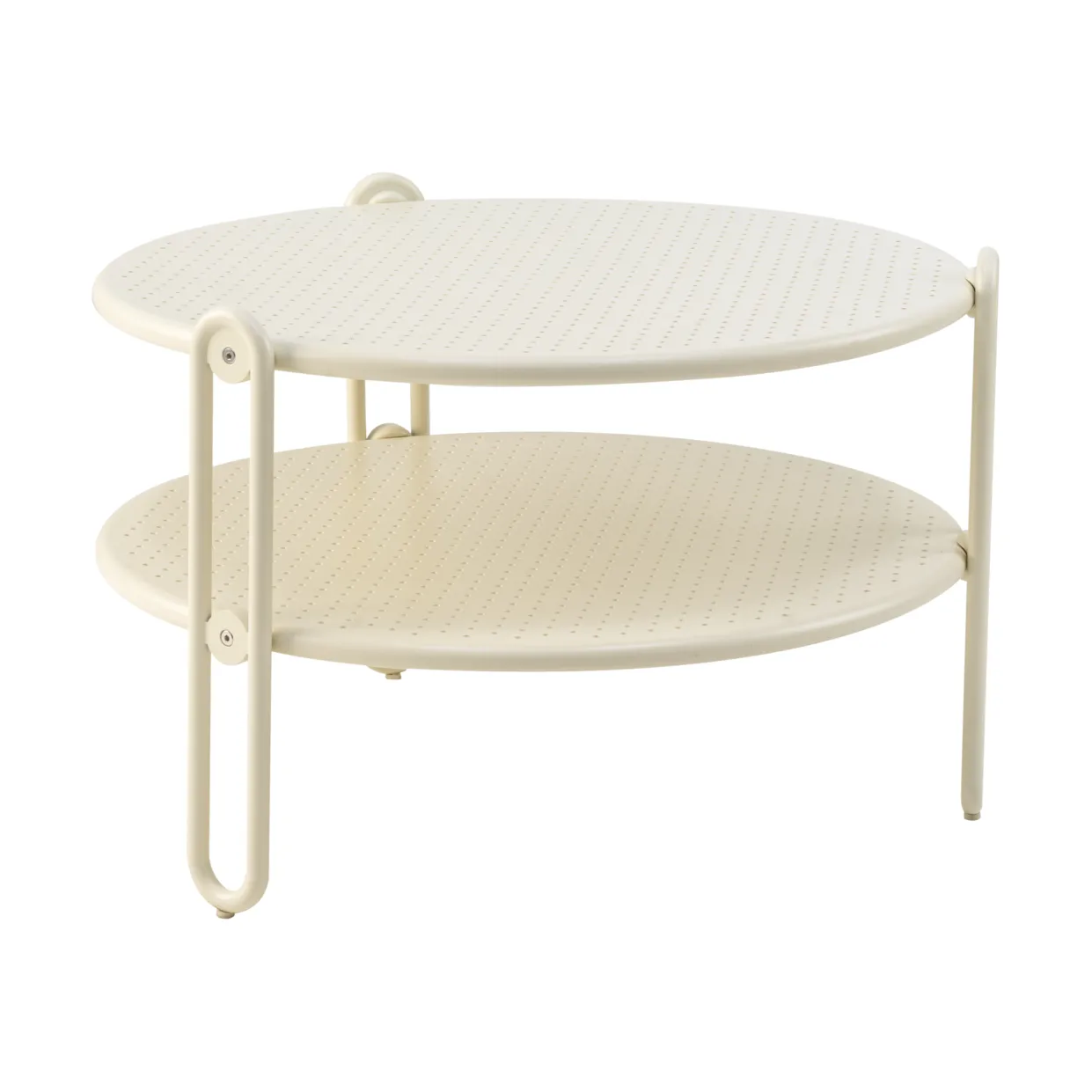 Mesa de centro Blixt, Pearl white, Ø65 cm Brafab