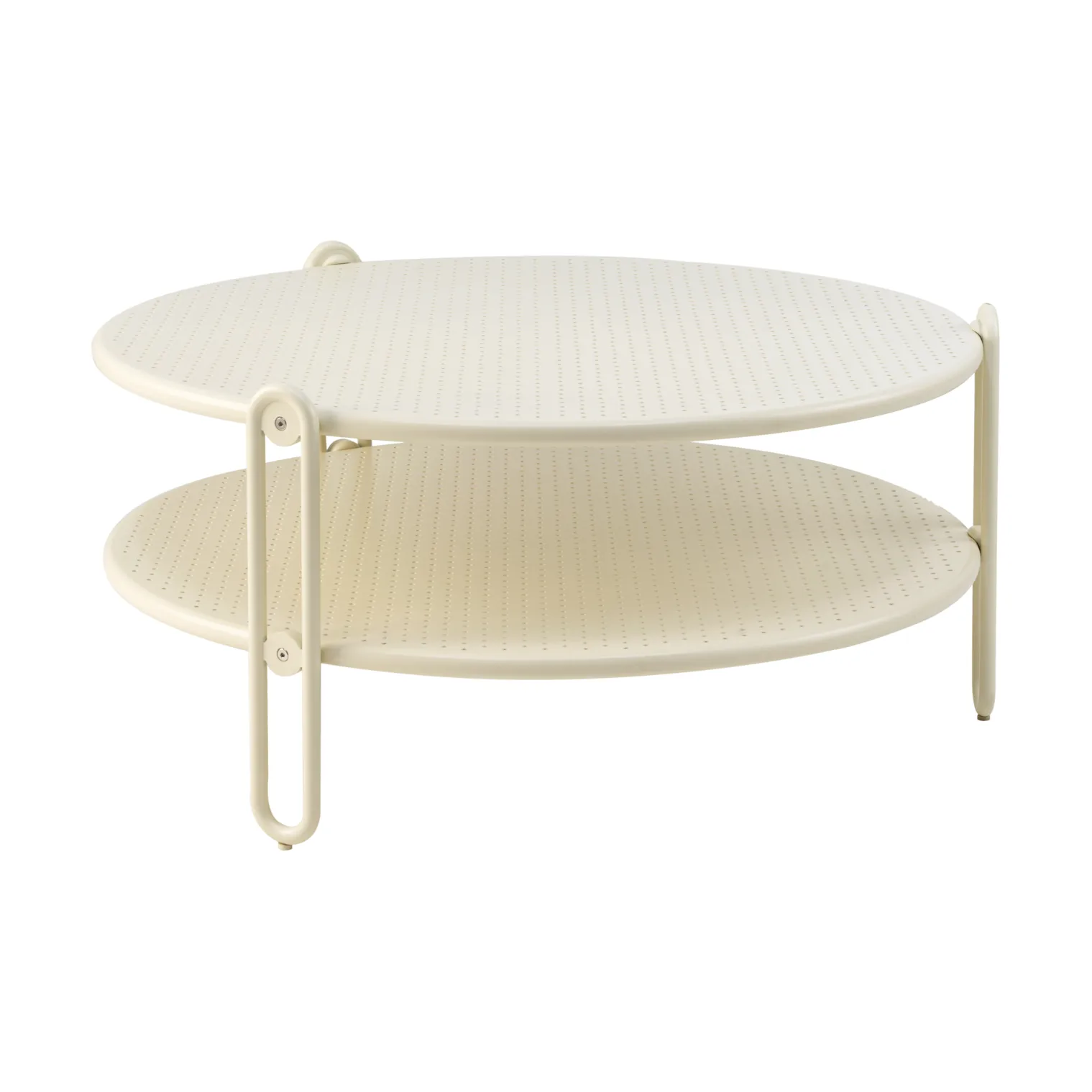Mesa de centro Blixt, Pearl white, Ø85 cm Brafab