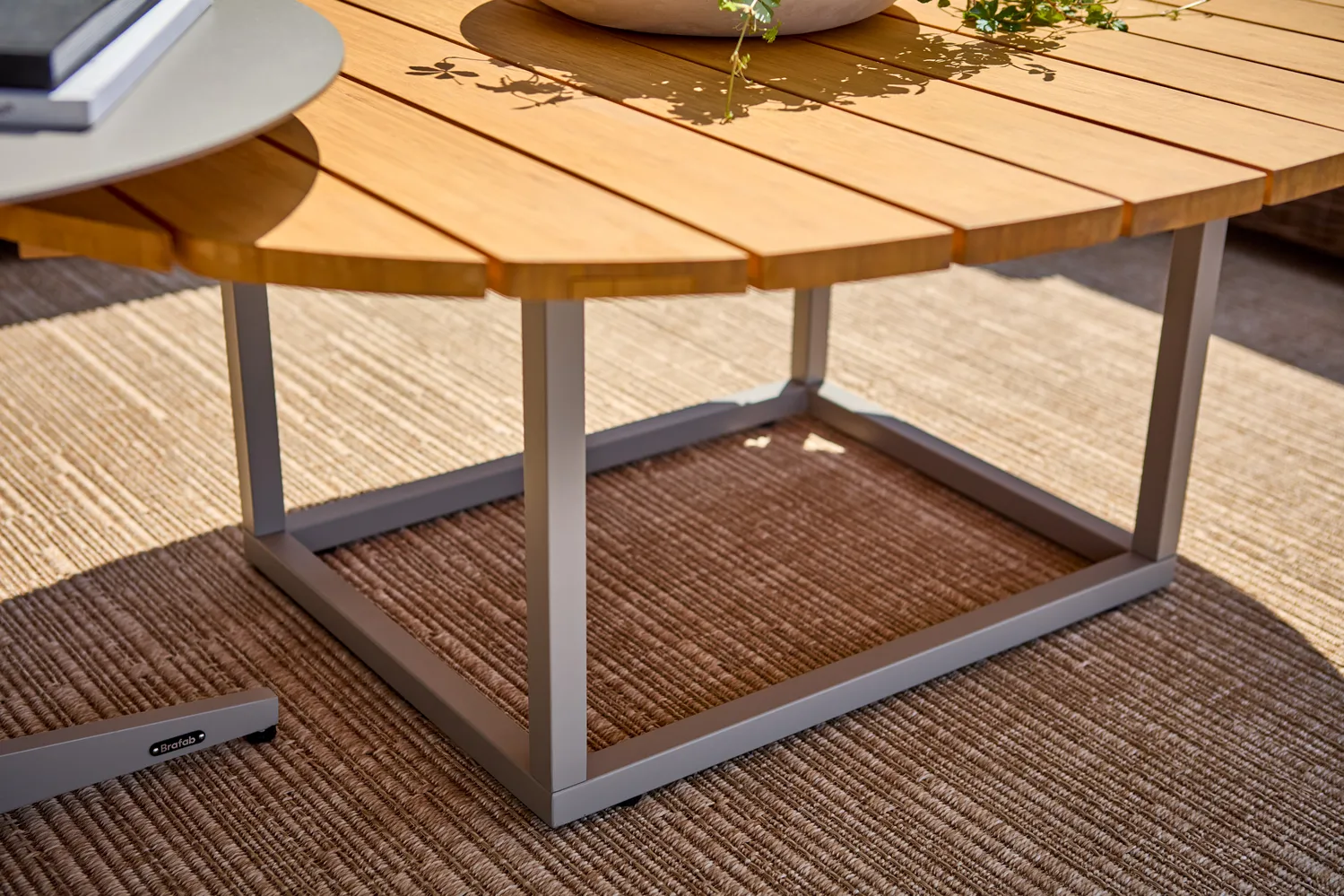 Mesa de centro Olive, Khaki-bambú, 110x80 cm Brafab