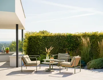 Mesa de centro Peace - Nordic green, Ø80x46 cm - Brafab