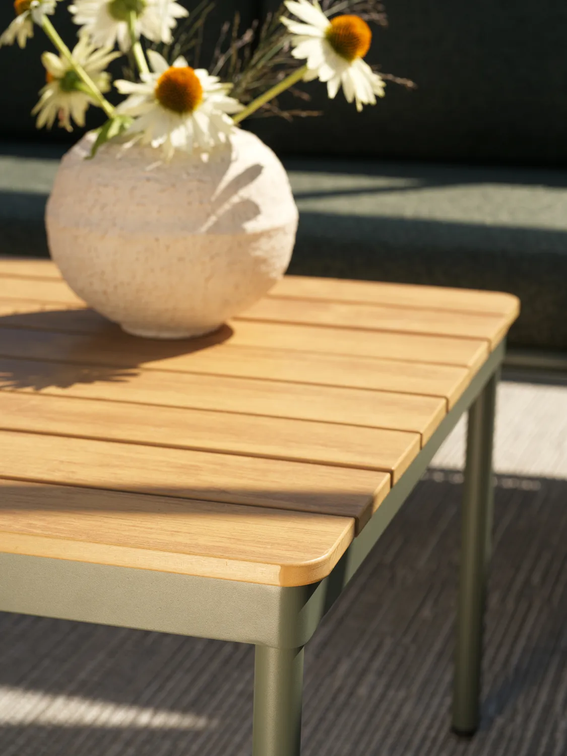 Mesa de centro Reno, Nordic green-natural wood, 110x70 cm Brafab