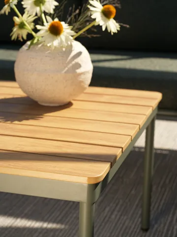 Mesa de centro Reno - Nordic green-natural wood, 110x70 cm - Brafab