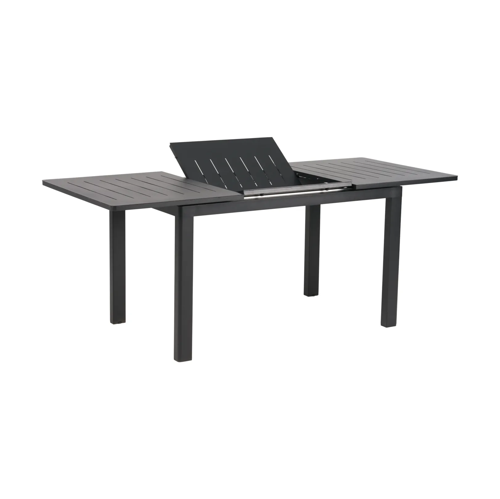 Mesa de comedor Lomma, Negro, 128-187x80x73 cm Brafab