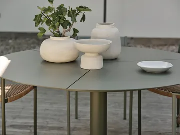 Mesa de comedor Peace Ø110 cm Nordic green - Brafab