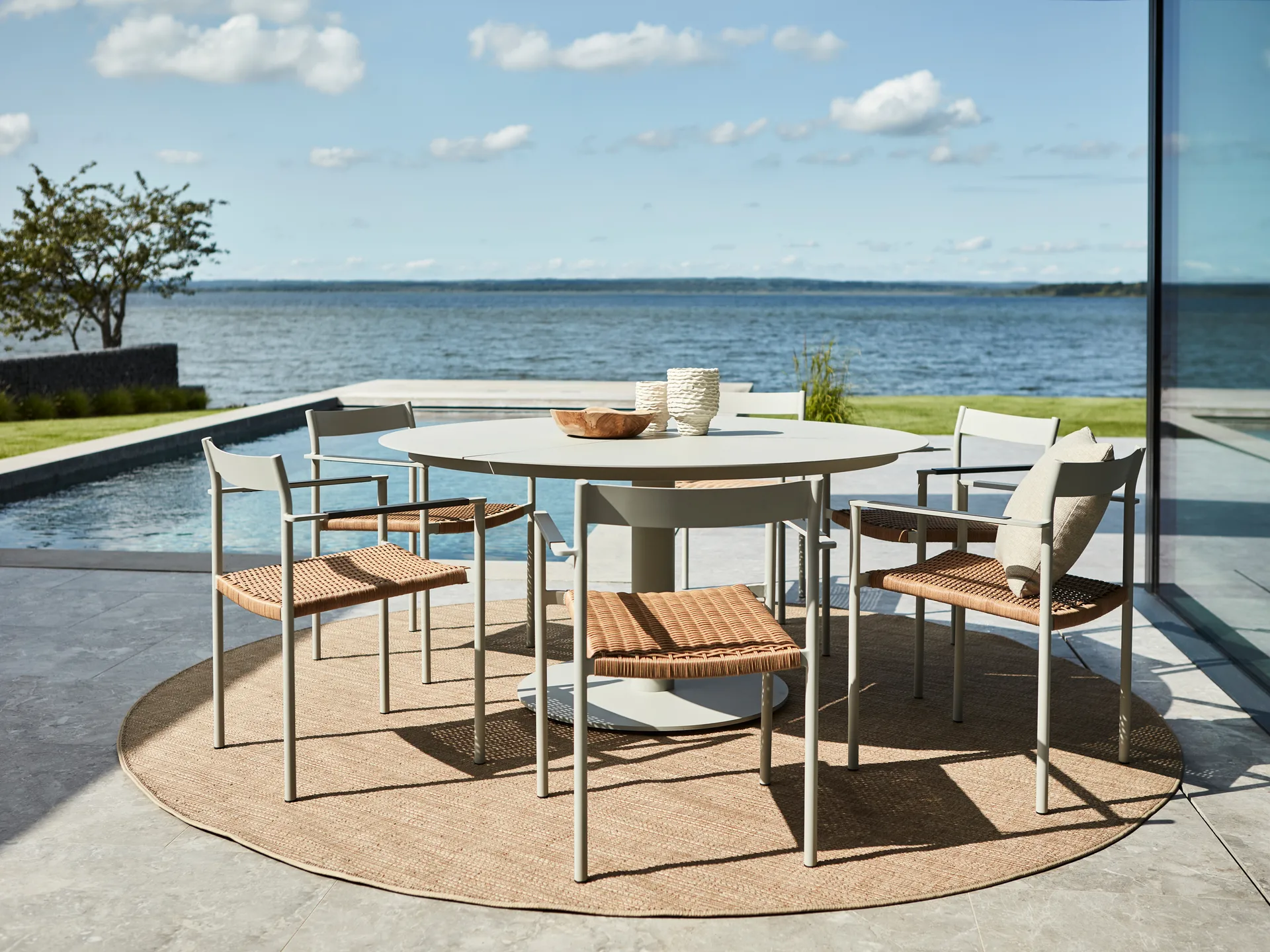 Mesa de comedor Peace Ø150 cm Nordic green Brafab