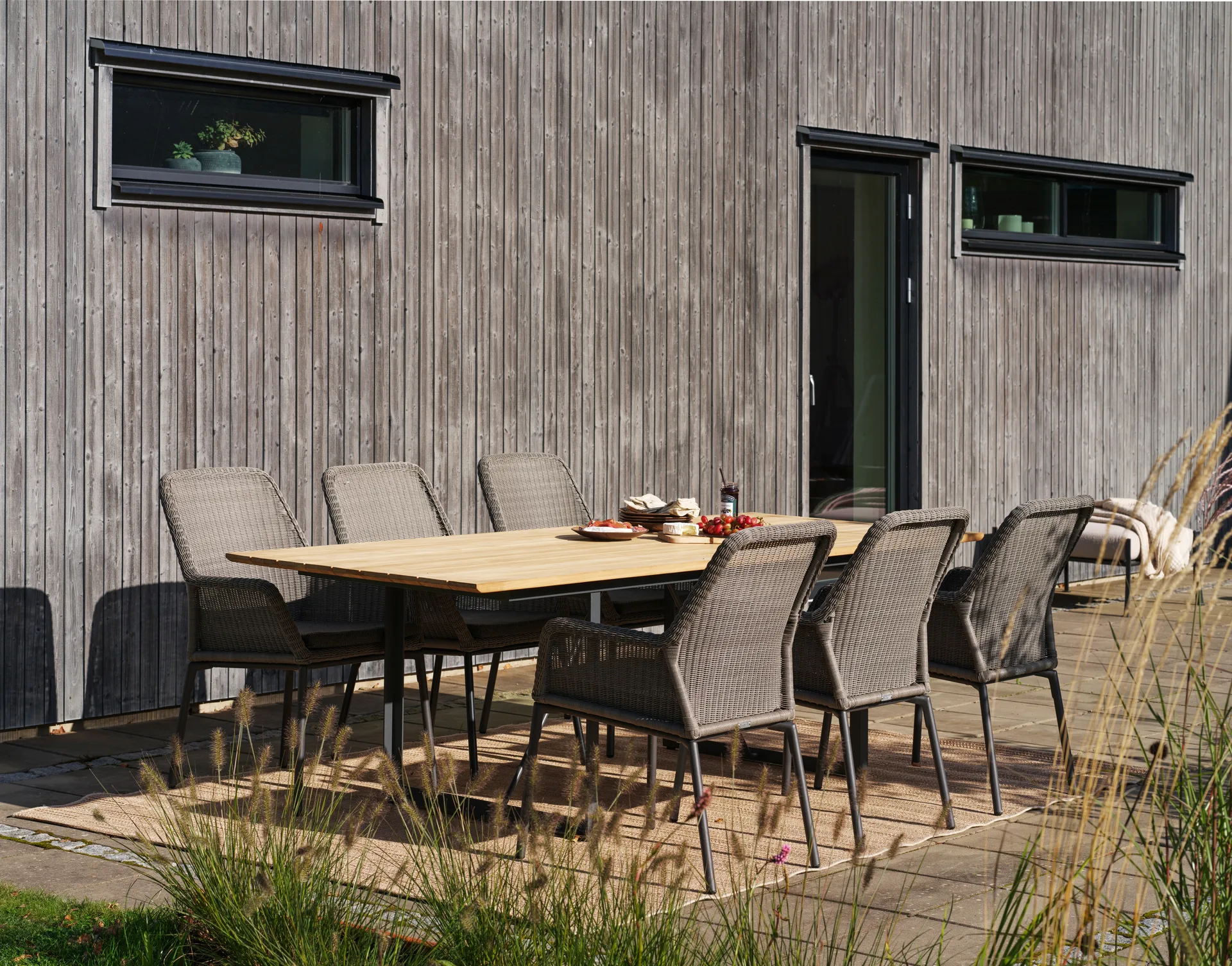 Mesa de comedor Shad 240 cm teak-anthracite,  Brafab