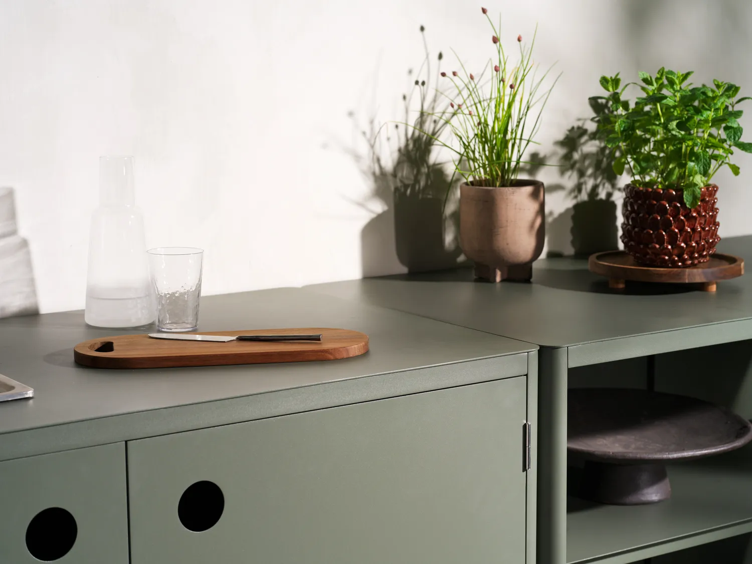 Módulo base de cocina exterior Kelia, Antracita, 121x91x64 cm Brafab