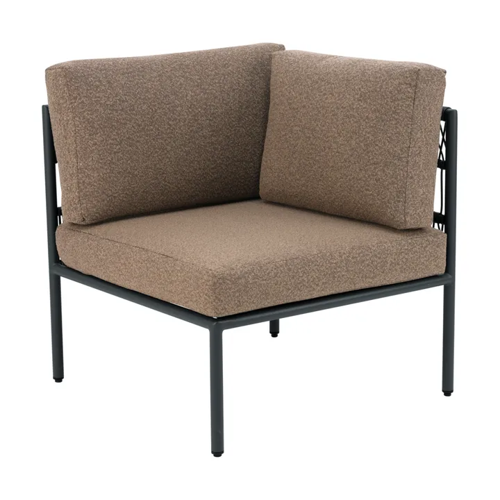 Módulo de sofá Reno - Negro-raw peanut, esquina - Brafab