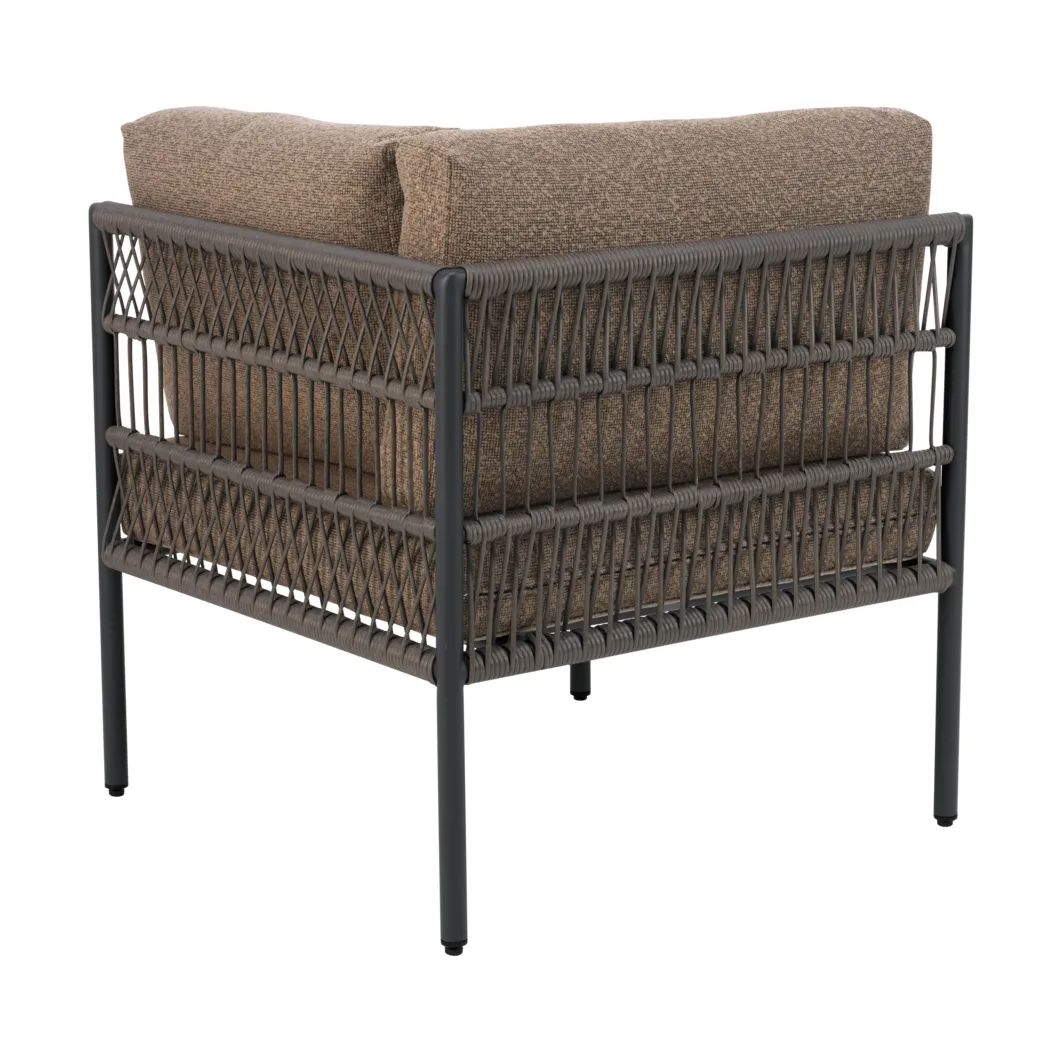 Módulo de sofá Reno, Negro-raw peanut, esquina Brafab