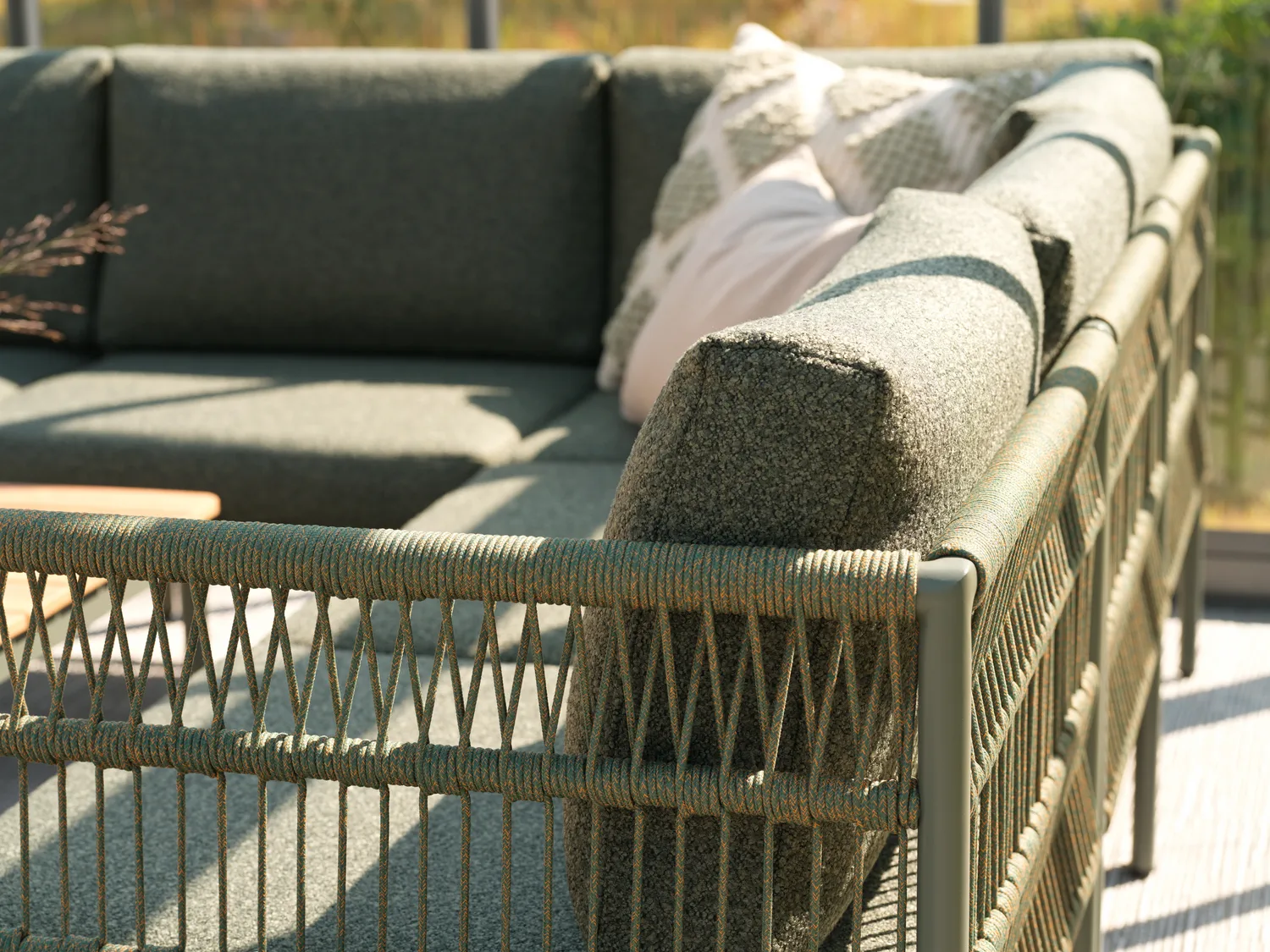 Módulo de sofá Reno, Nordic green-raw avocado, esquina Brafab