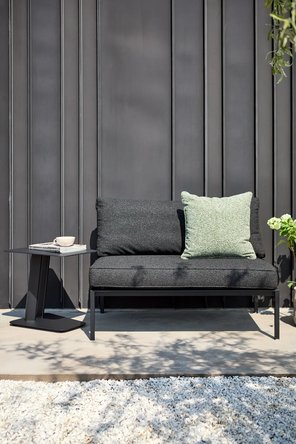 Módulo de sofá Upper, Svart-teddy black, parte central Brafab