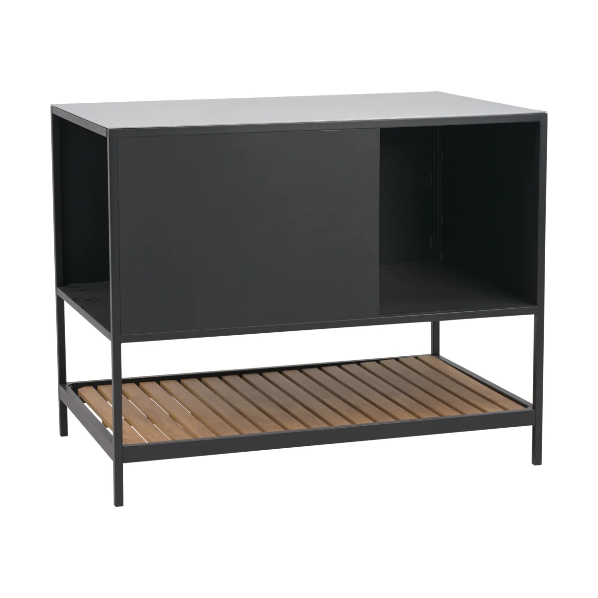 Mueble bajo para cocina exterior Prep 110×90×70 cm, Negro Brafab