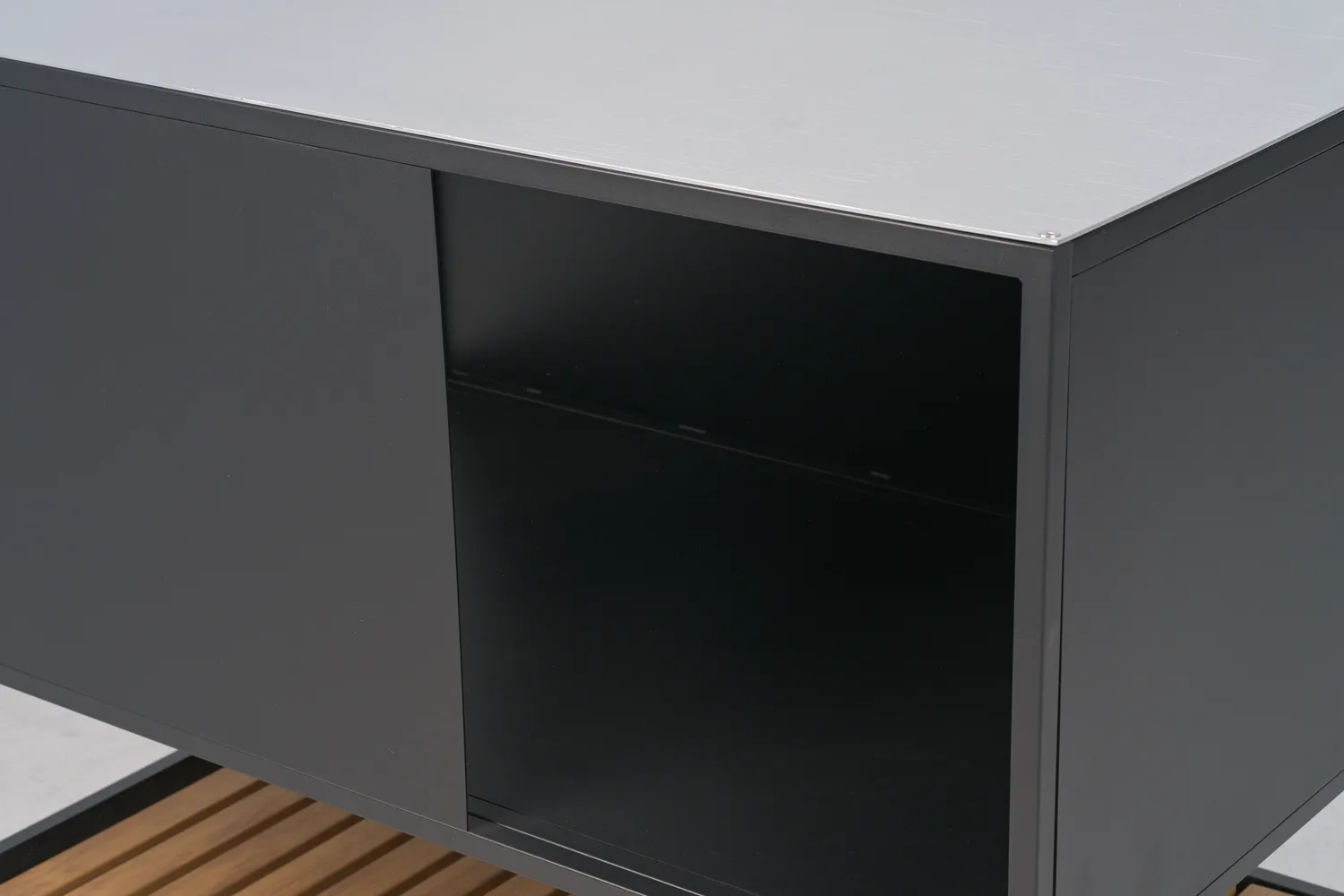 Mueble bajo para cocina exterior Prep 110×90×70 cm, Negro Brafab