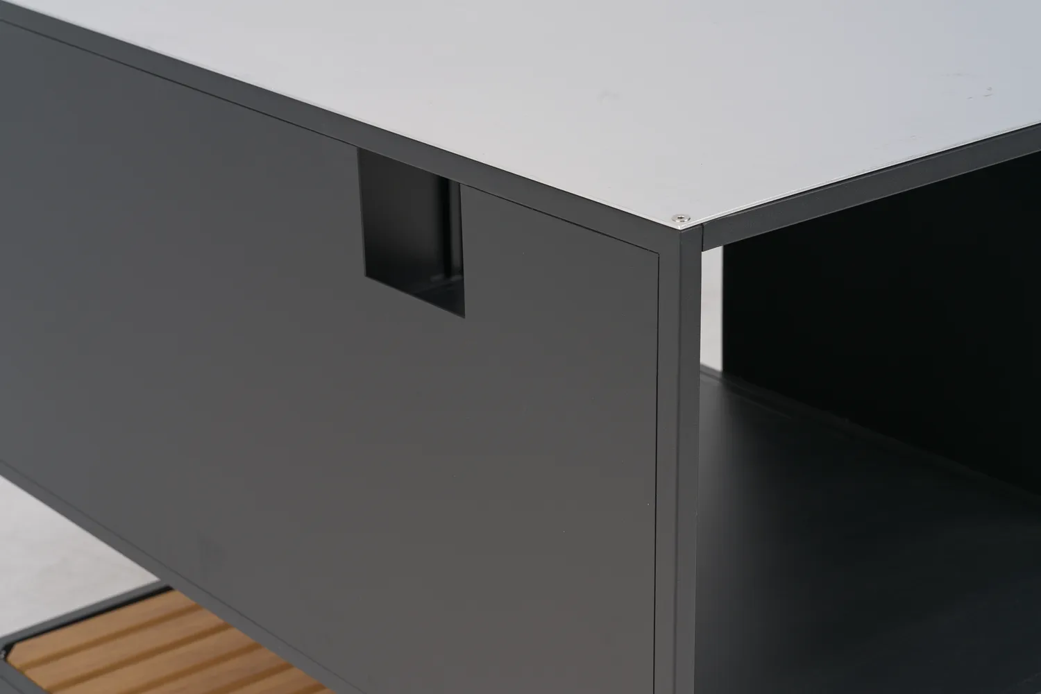 Mueble bajo para cocina exterior Prep 110×90×70 cm, Negro Brafab