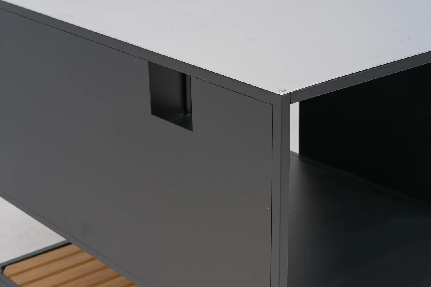 Mueble bajo para cocina exterior Prep 110×90×70 cm, Negro Brafab