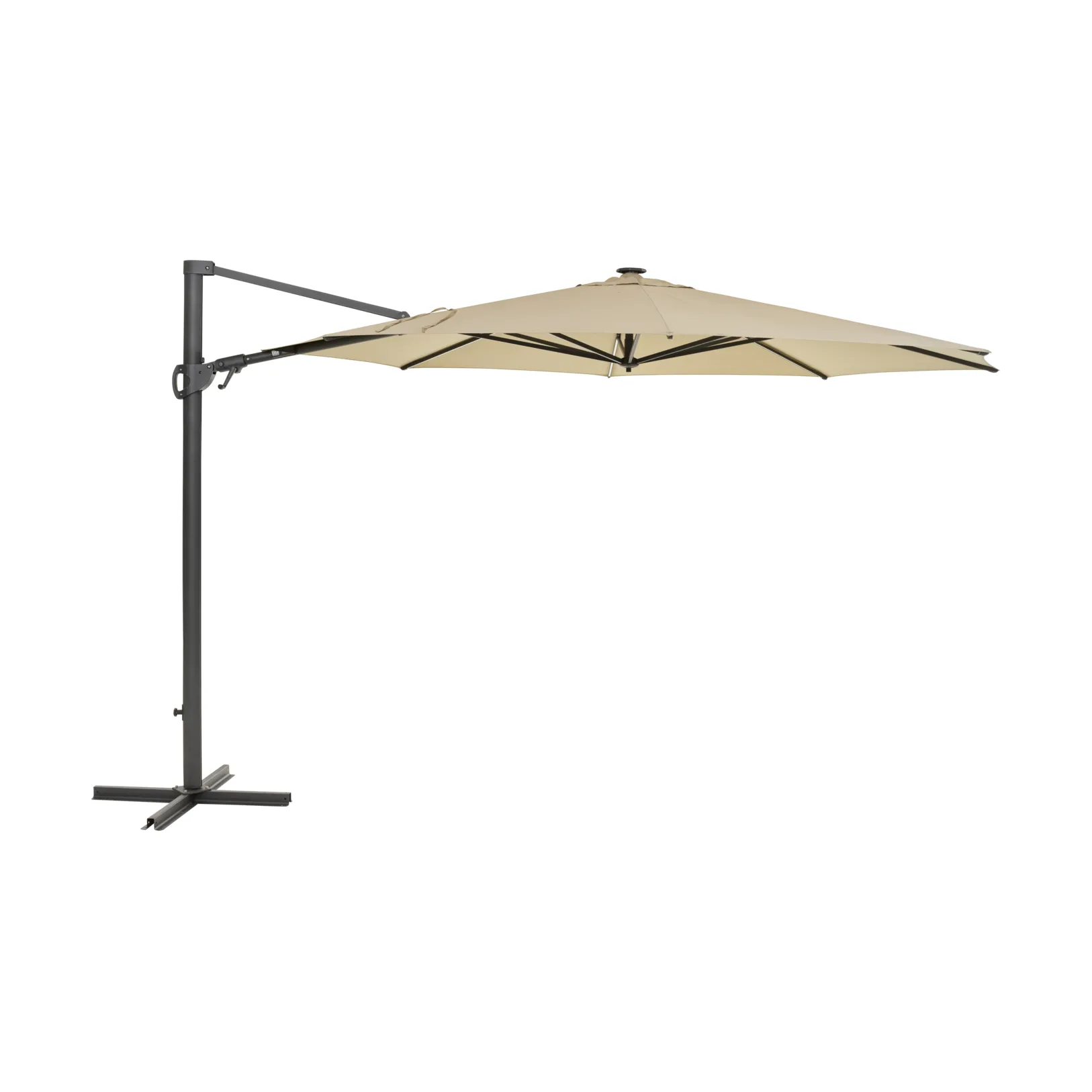 Parasol Cilento, Light grey-khaki Brafab