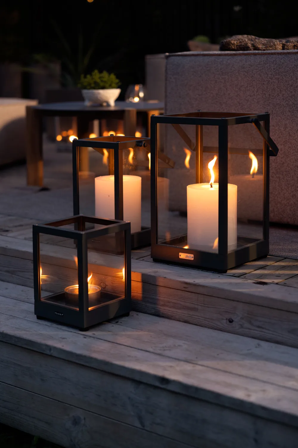 Portavelas Belfort, Negro, 28 cm Brafab