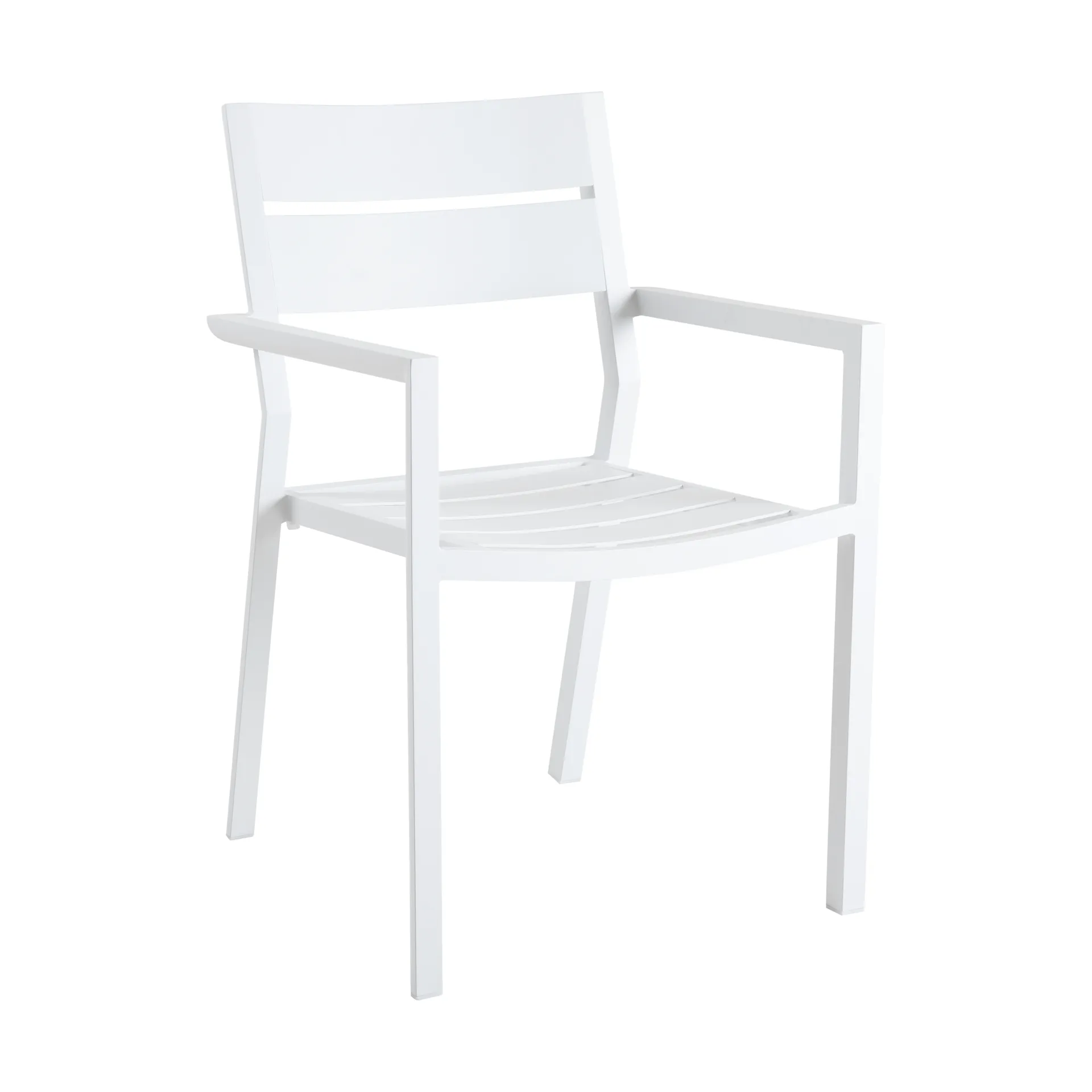 Silla con reposabrazos Delia, Blanco Brafab