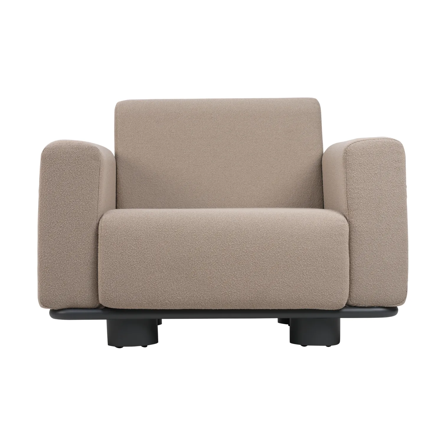 Sillón Bolster, Antracita-teddy beige Brafab