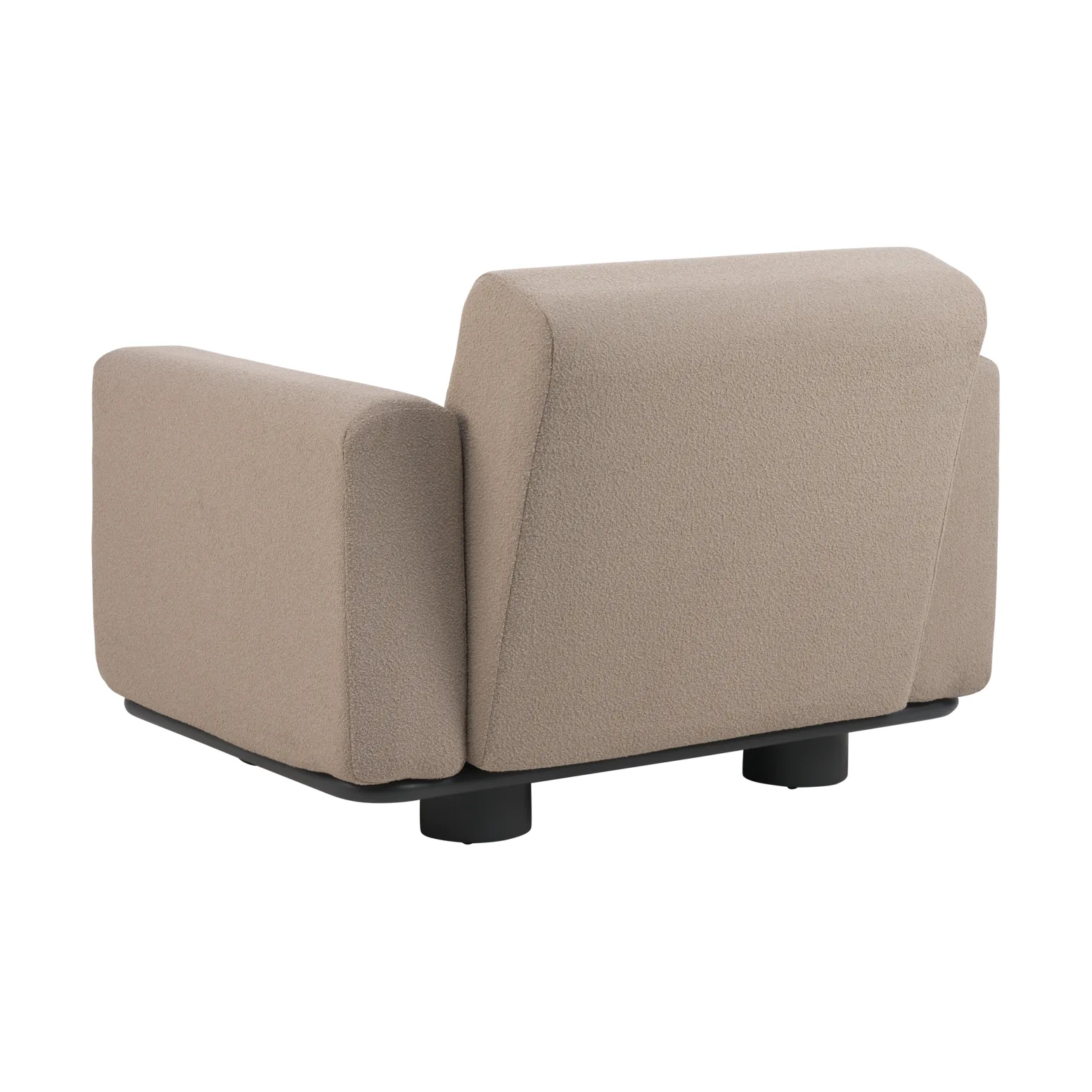Sillón Bolster, Antracita-teddy beige Brafab