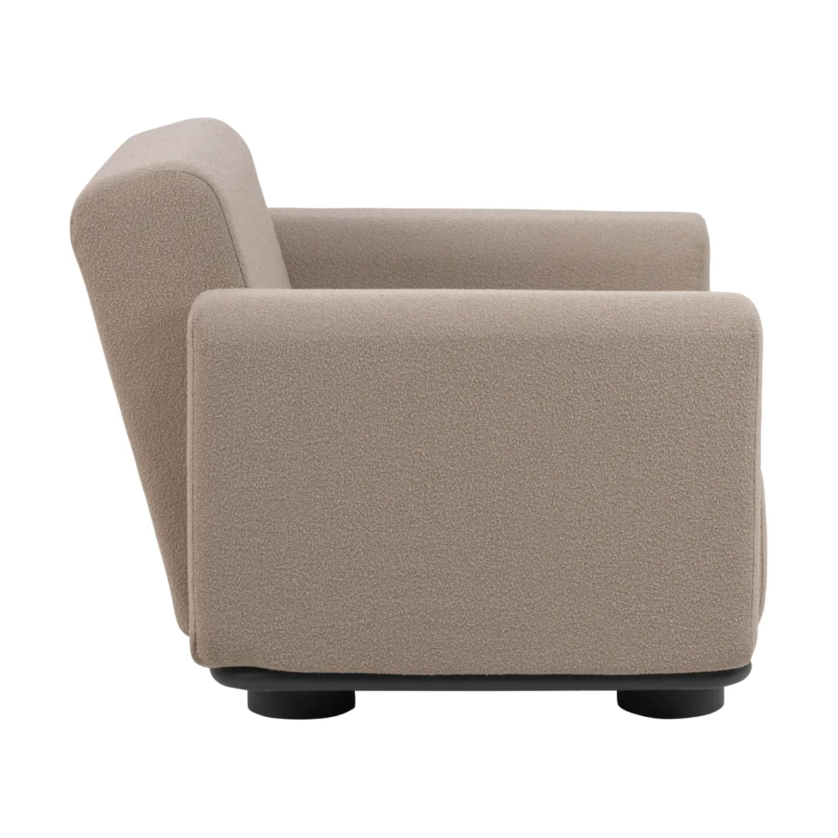 Sillón Bolster, Antracita-teddy beige Brafab