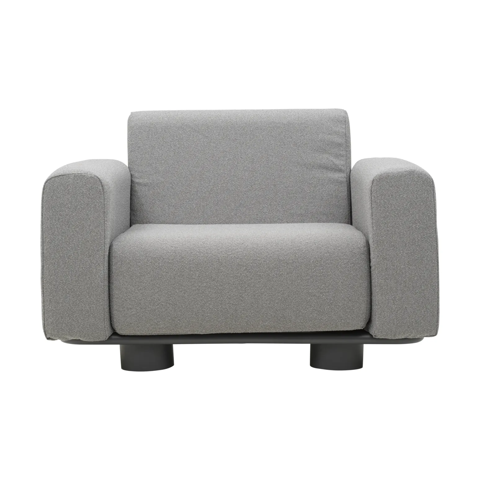 Sillón Bolster, Antracita-teddy grey Brafab