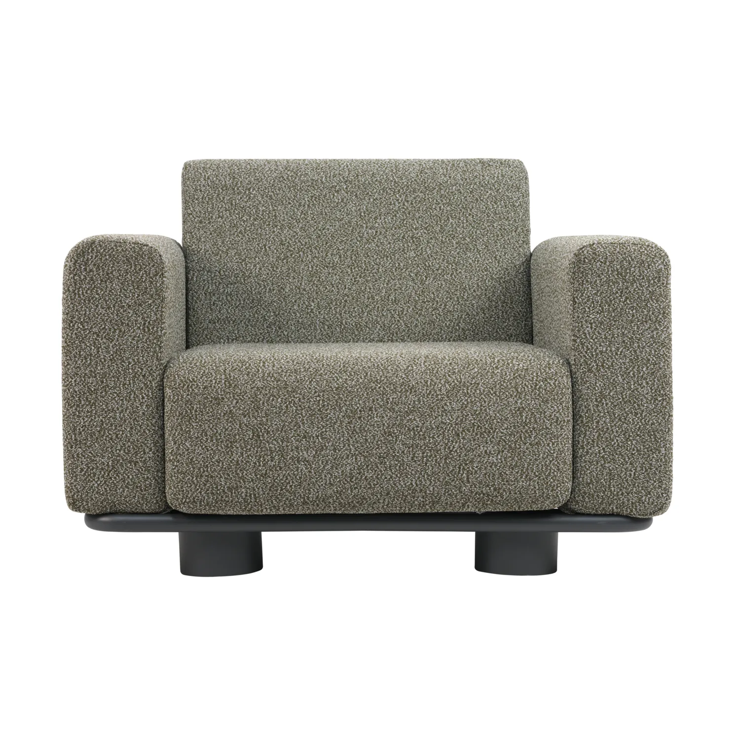 Sillón Bolster, Antracita-teddy verde Brafab