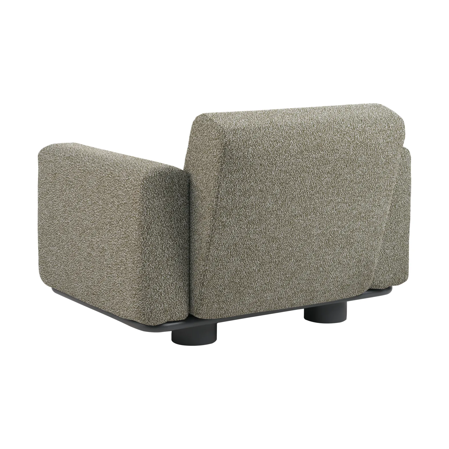 Sillón Bolster, Antracita-teddy verde Brafab