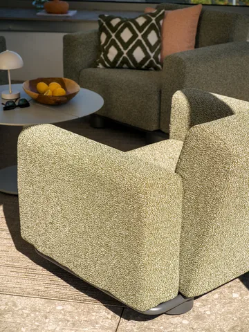 Sillón Bolster - Antracita-teddy verde - Brafab