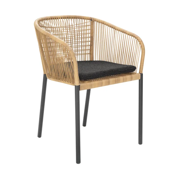 Sillón Delta con brazos - Antracita-natural - Brafab