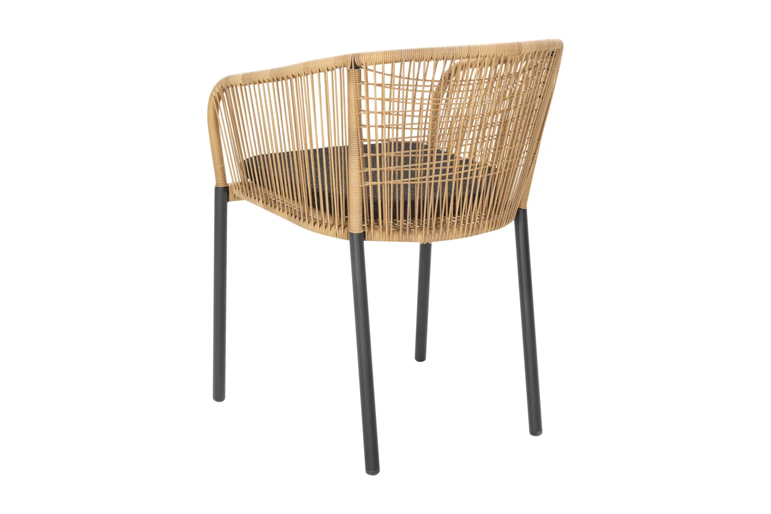 Sillón Delta con brazos, Antracita-natural Brafab