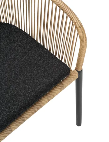 Sillón Delta con brazos - Negro-natural - Brafab