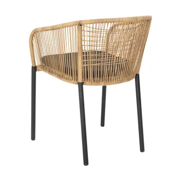 Sillón Delta con brazos - Negro-natural - Brafab