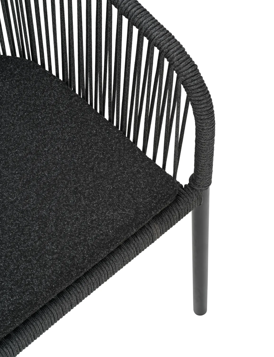 Sillón Delta con brazos, Negro Brafab