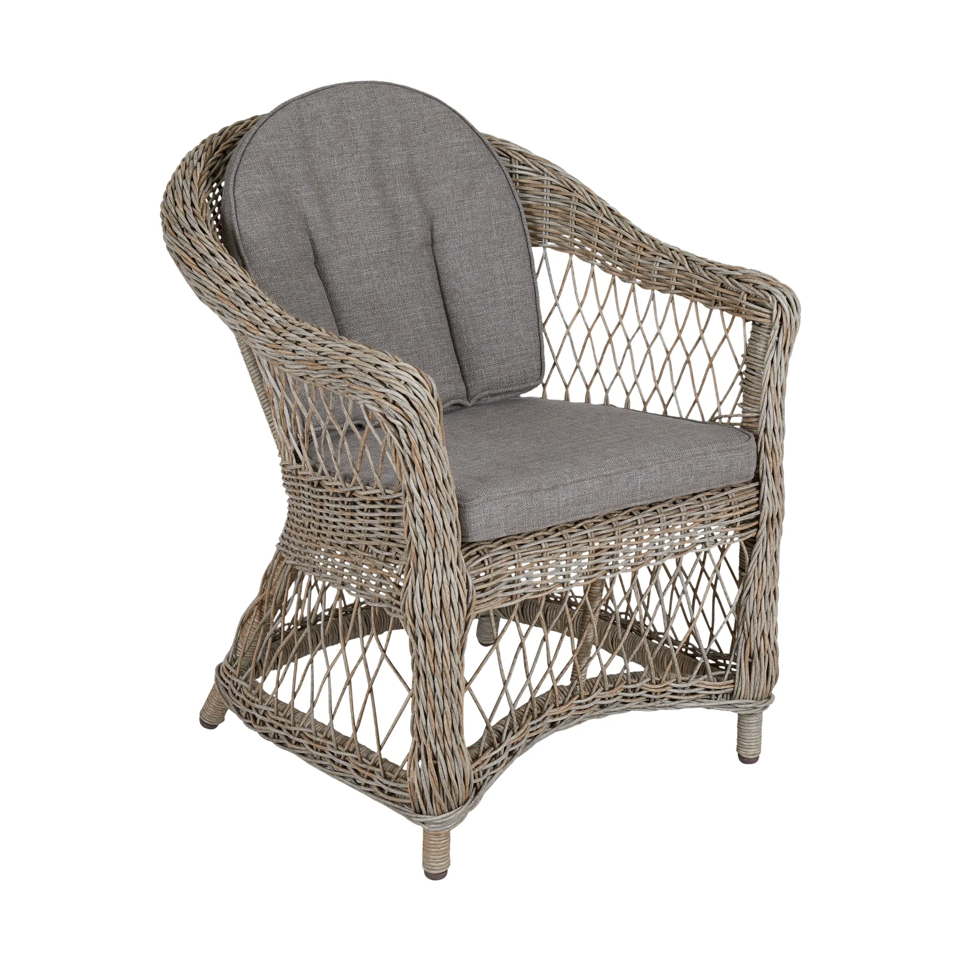 Sillón Kamomill con cojín de asiento y respaldo, Beige-arena Brafab