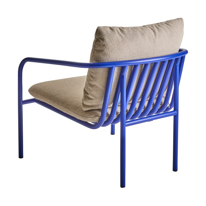 Sillón lounge Bendt, Teddy beige-indigo blue Brafab