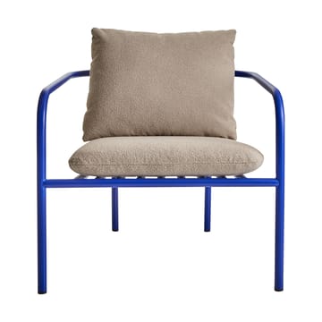 Sillón lounge Bendt - Teddy beige-indigo blue - Brafab