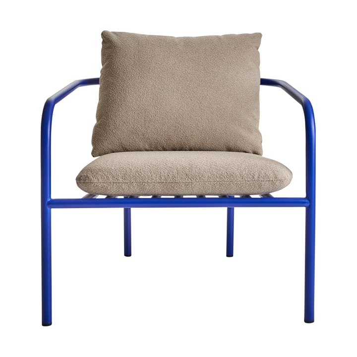 Sillón lounge Bendt, Teddy beige-indigo blue Brafab