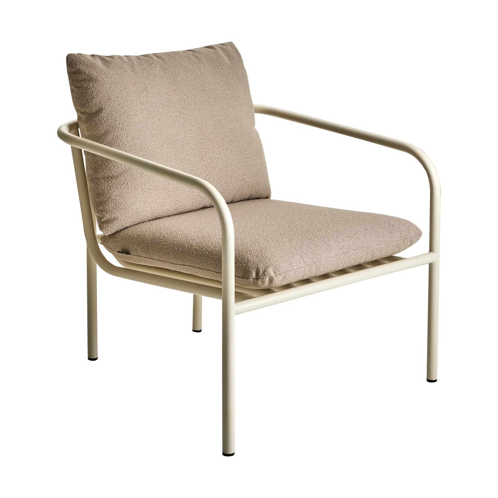 Sillón lounge Bendt, Teddy beige-pearl white Brafab