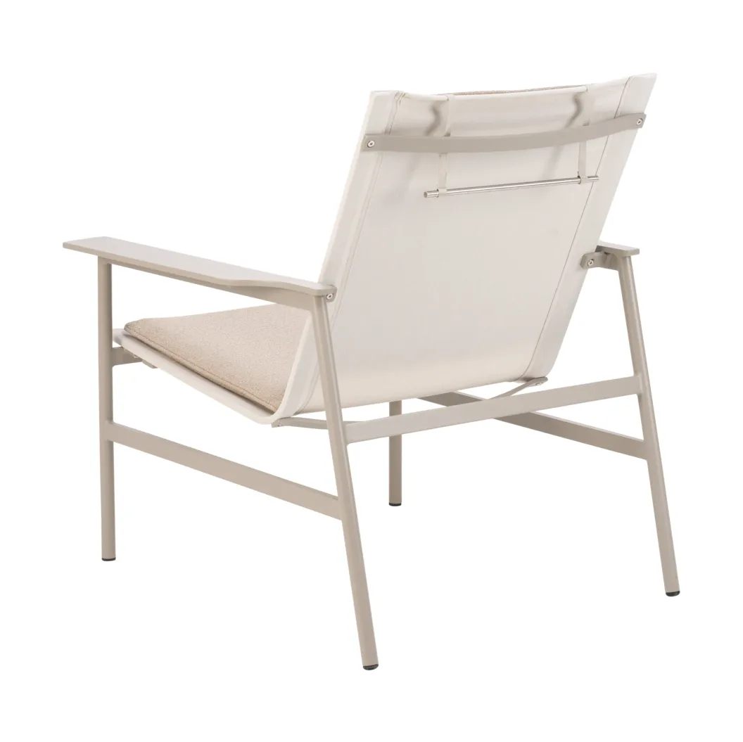 Sillón lounge Soro, Khaki-teddy beige Brafab
