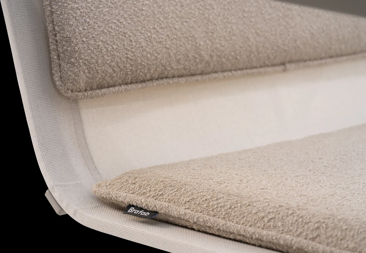 Sillón lounge Soro, Khaki-teddy beige Brafab