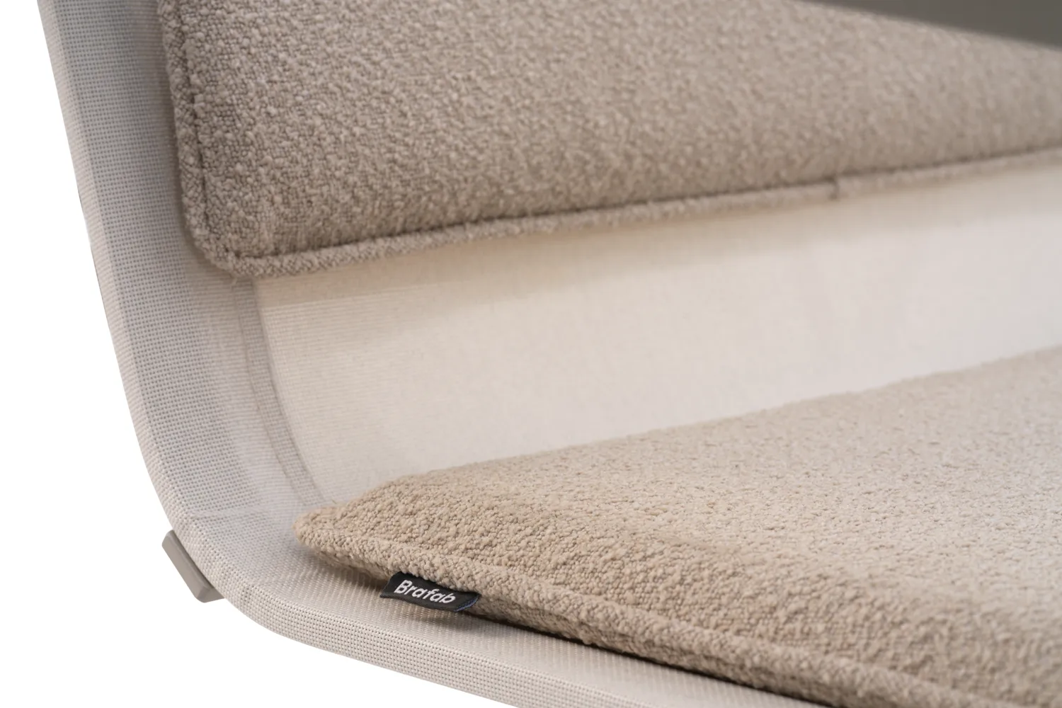 Sillón lounge Soro, Khaki-teddy beige Brafab