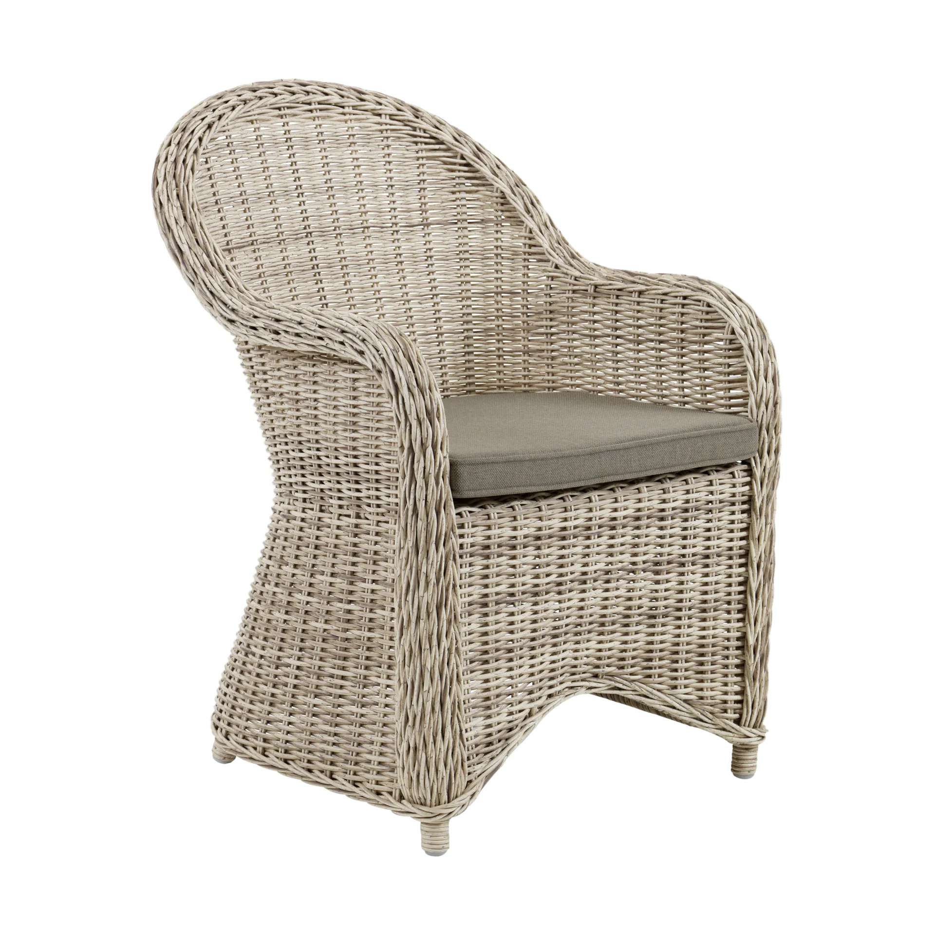 Sillón Paulina con cojín de asiento, Beige-beige Brafab