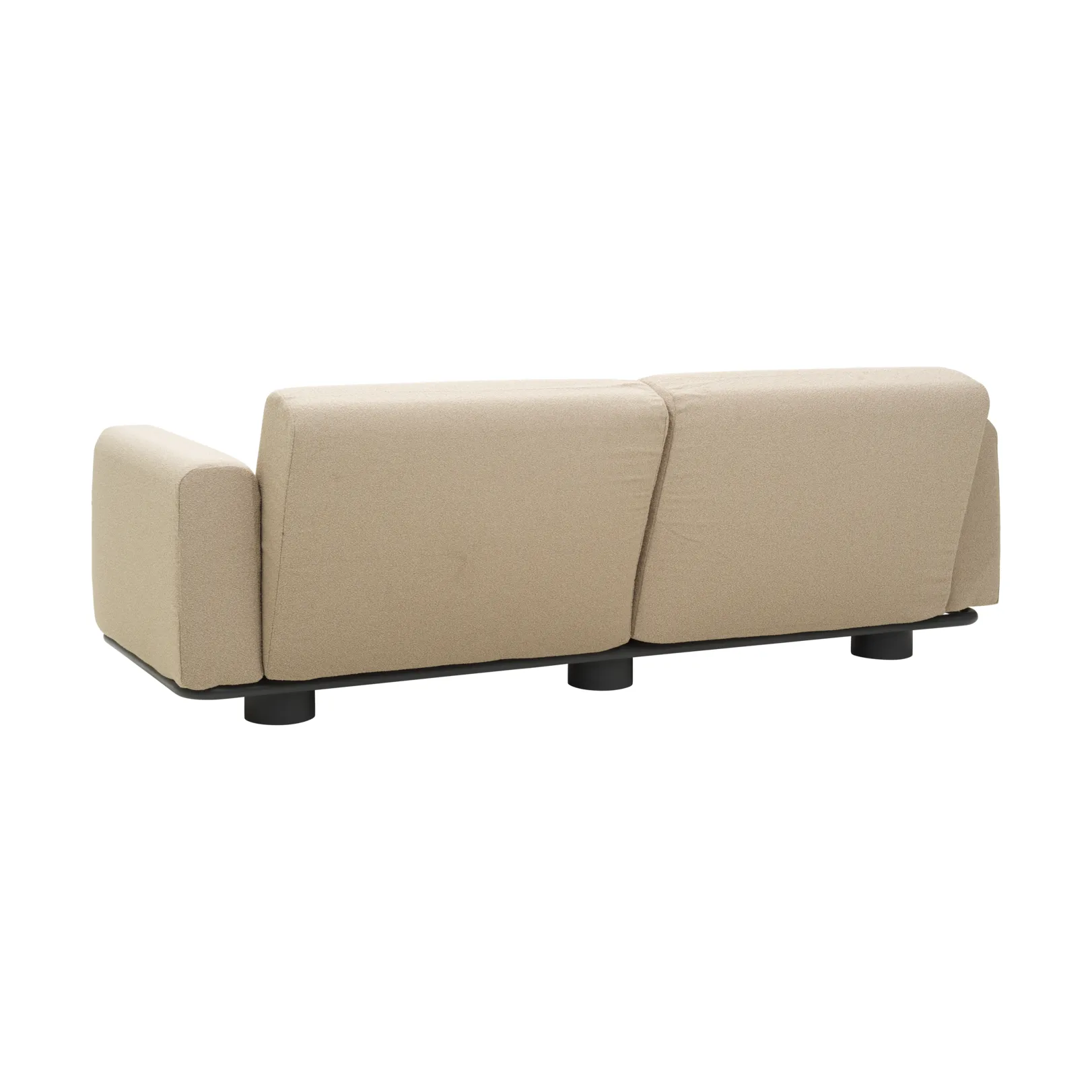 Sofá Bolster, Antracita-teddy beige, 2,5 plazas Brafab
