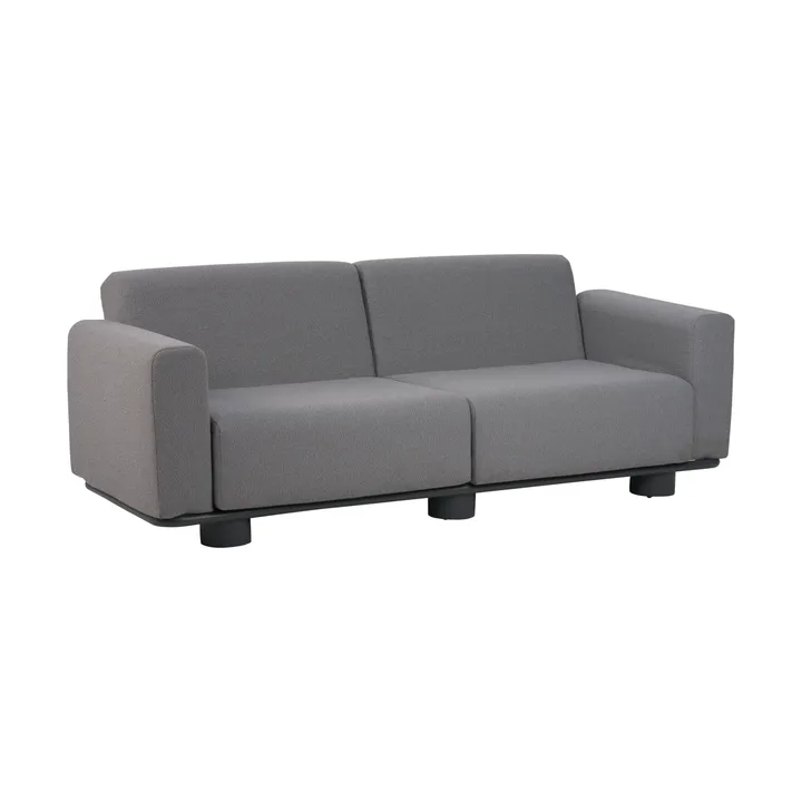 Sofá Bolster - Antracita-teddy grey, 2,5 plazas - Brafab