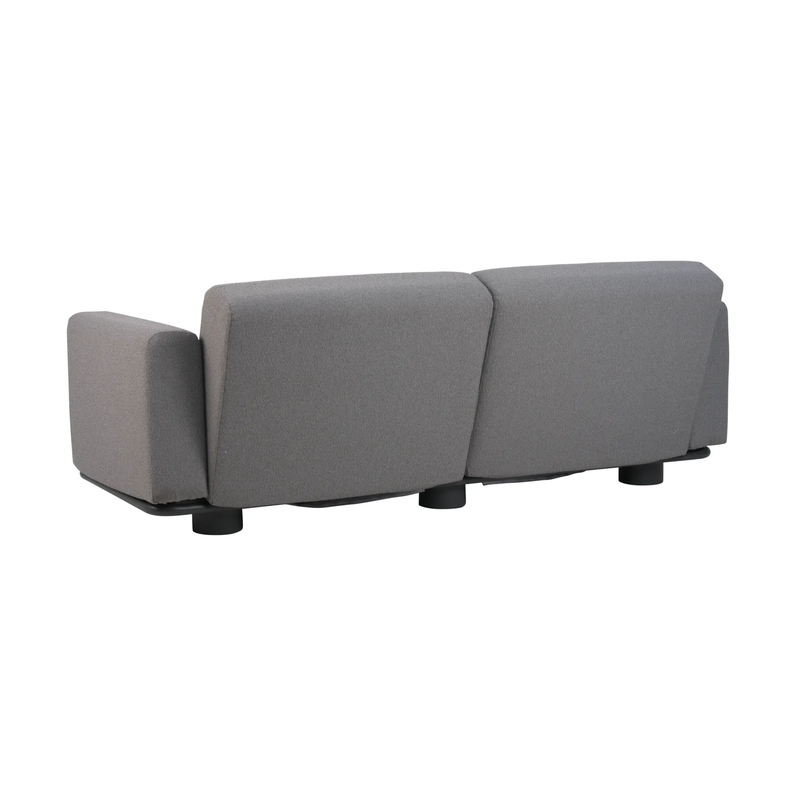 Sofá Bolster, Antracita-teddy grey, 2,5 plazas Brafab